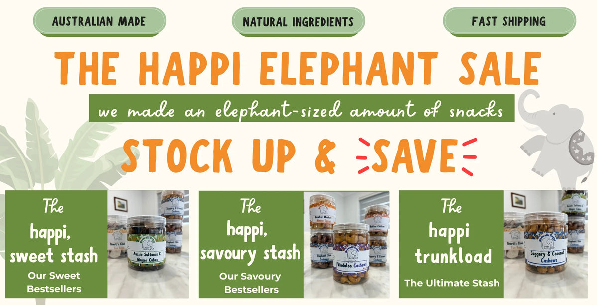 The Happi Elephant Sale bundle promotion banner - desktop